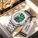POEDAGAR Luxury Watch Business Waterproof Male Clock Luminous Date Stainless Steel Square Quartz Men Watch reloj hombre 2024 New